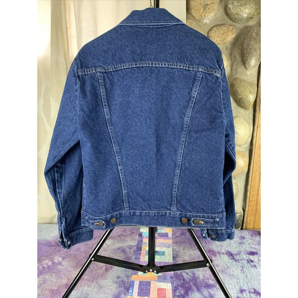 VTG Rustler Denim Jean Jacket Size Youth Kid’s Medium Button Down Made in USA